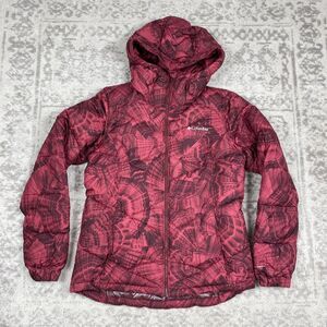 Columbia Jacket Women's Purple Down Omni Heat Puffer Mock Neck Size Medium EUC!